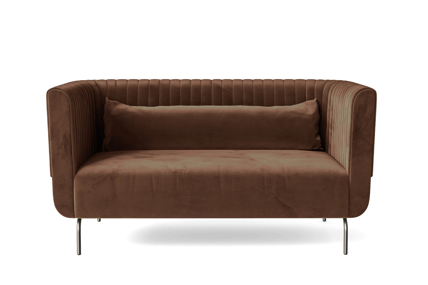 Jackson 2 Seater Sofa Coffee Brown Velvet