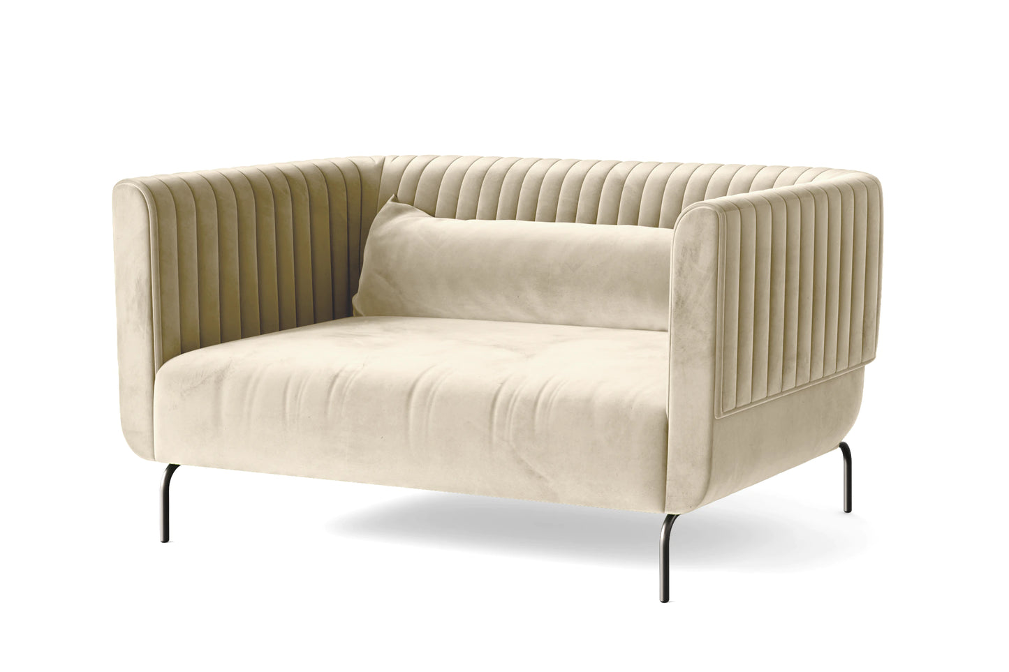 Jackson 2 Seater Sofa Cream Velvet