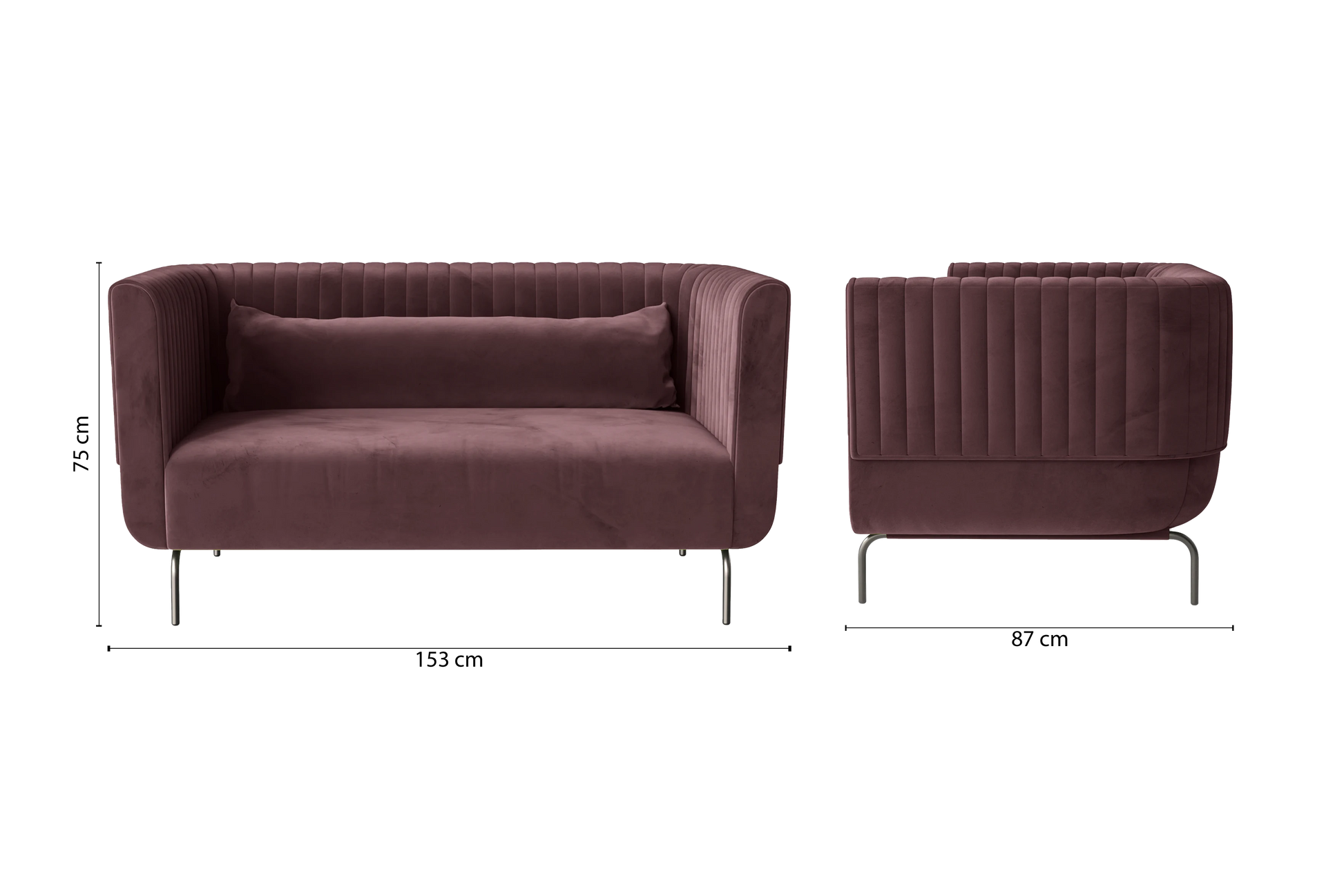 Jackson 2 Seater Sofa Grape Velvet