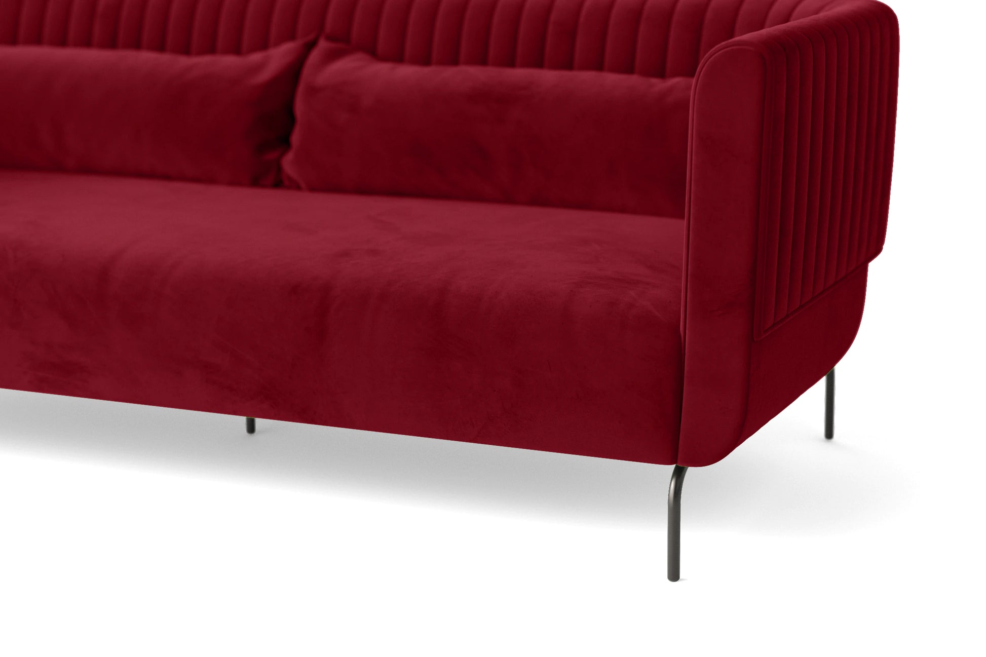 Jackson 2 Seater Sofa Red Velvet