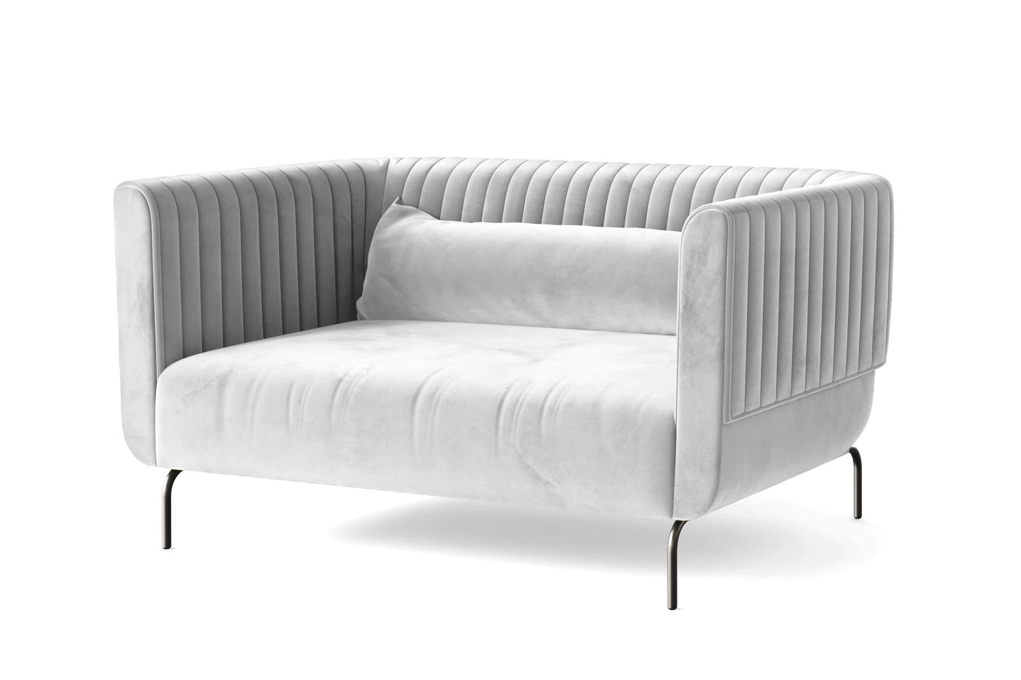 Jackson 2 Seater Sofa White Velvet