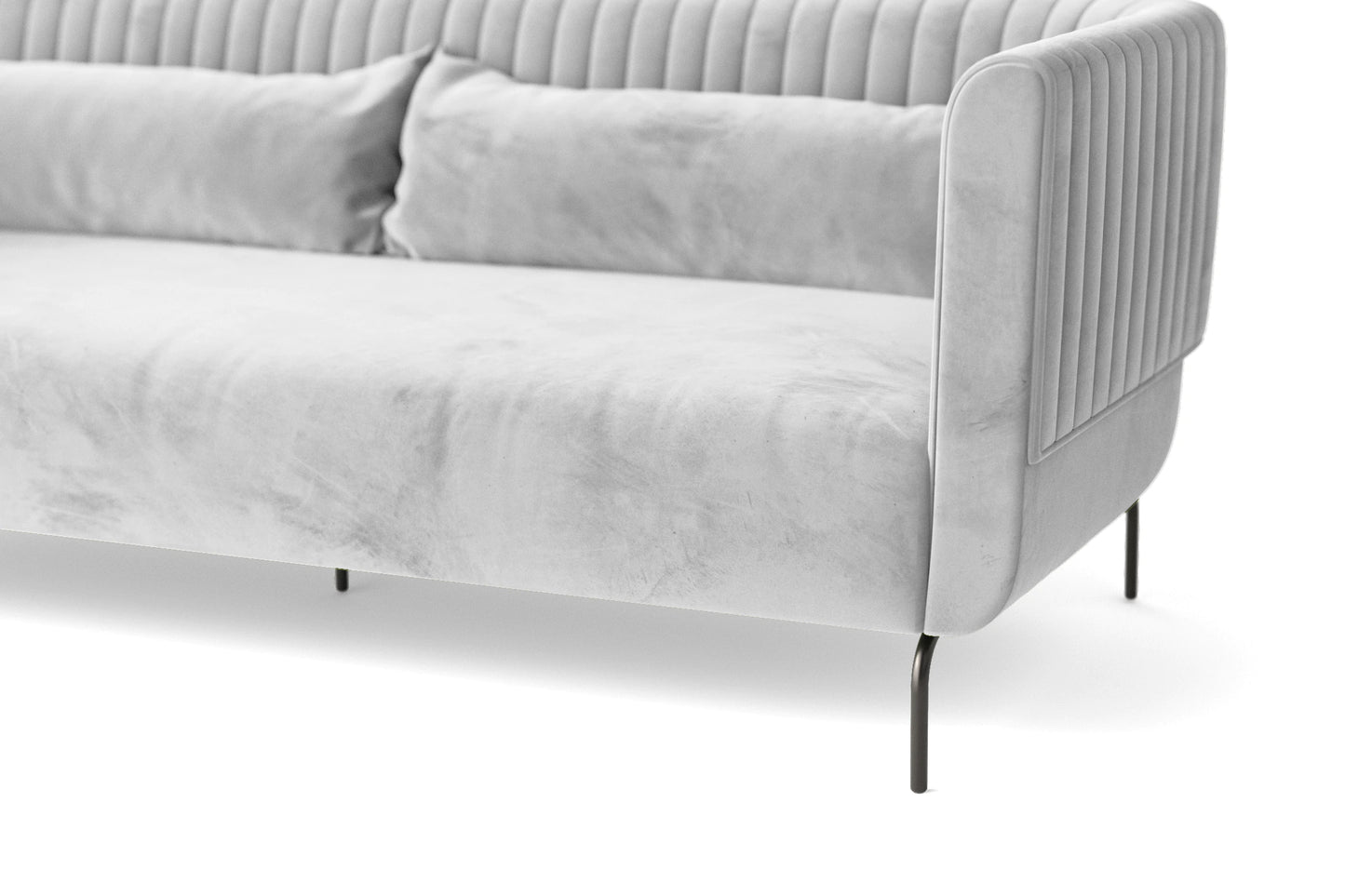 Jackson 2 Seater Sofa White Velvet