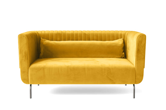 Jackson 2 Seater Sofa Yellow Velvet