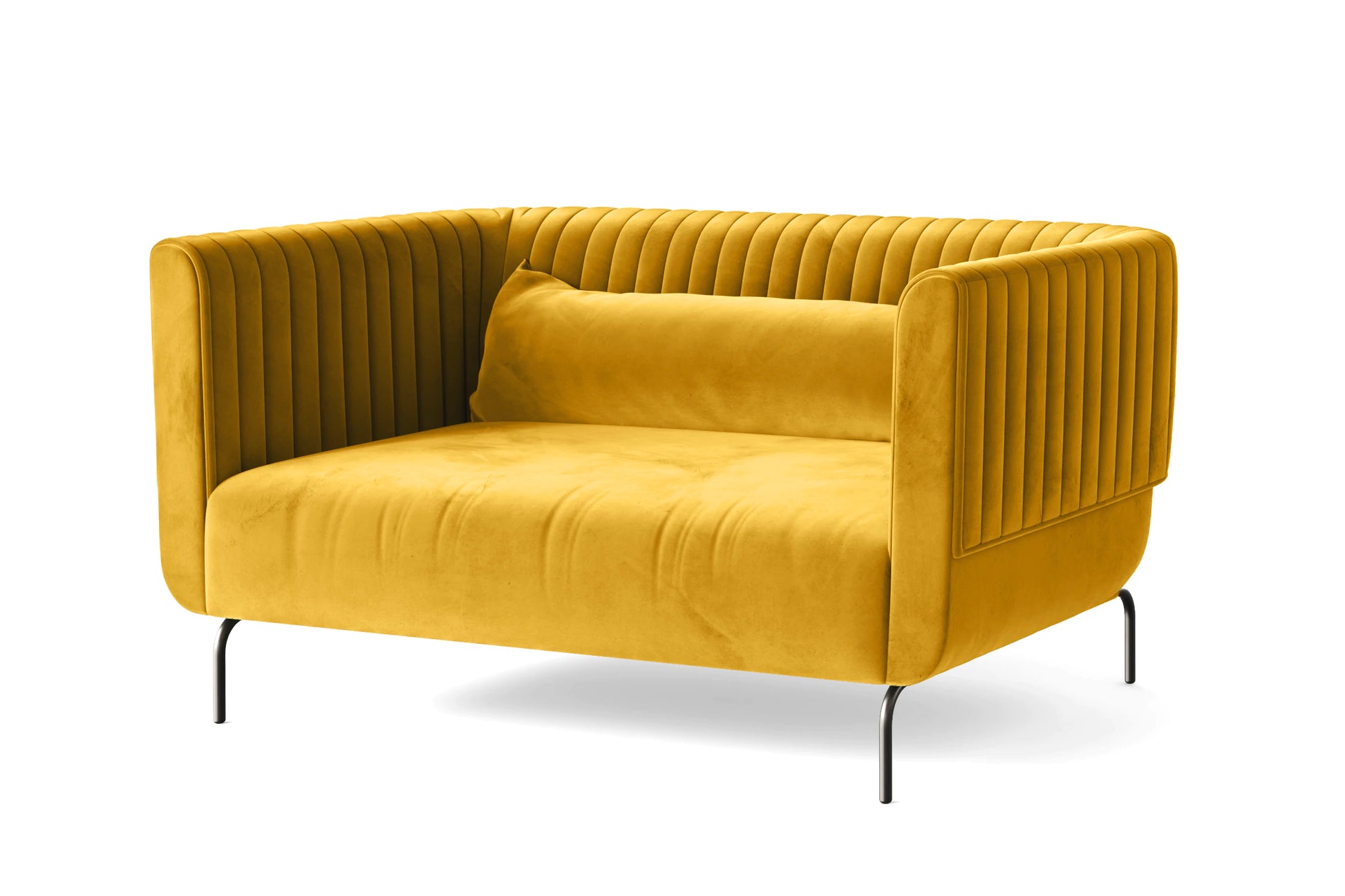 Jackson 2 Seater Sofa Yellow Velvet