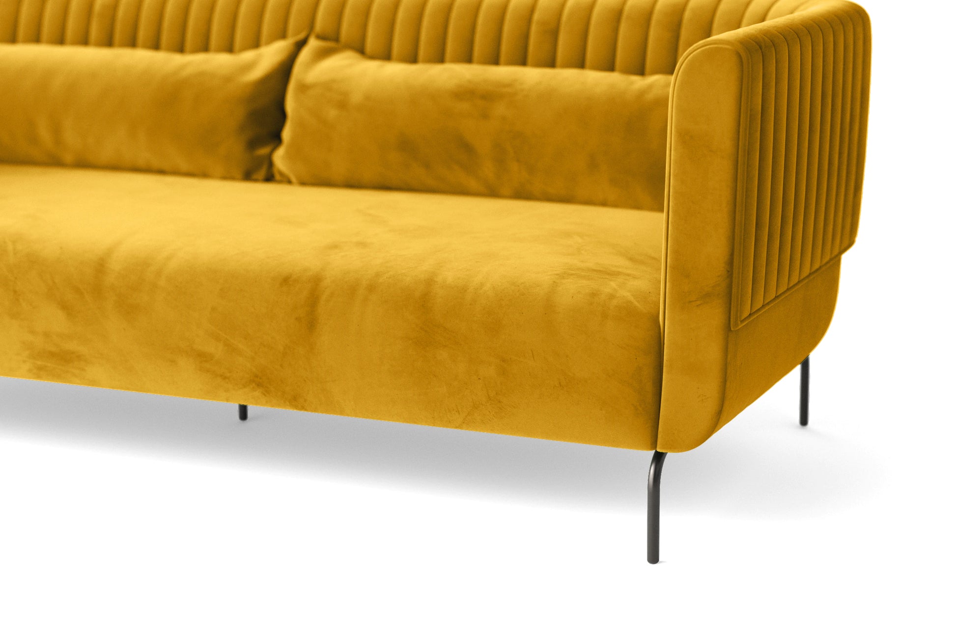 Jackson 2 Seater Sofa Yellow Velvet