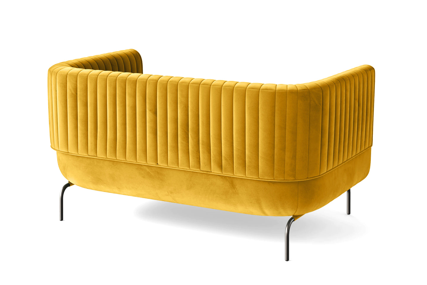 Jackson 2 Seater Sofa Yellow Velvet