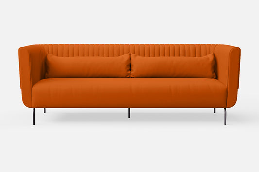 Jackson 3 Seater Sofa Orange Leather