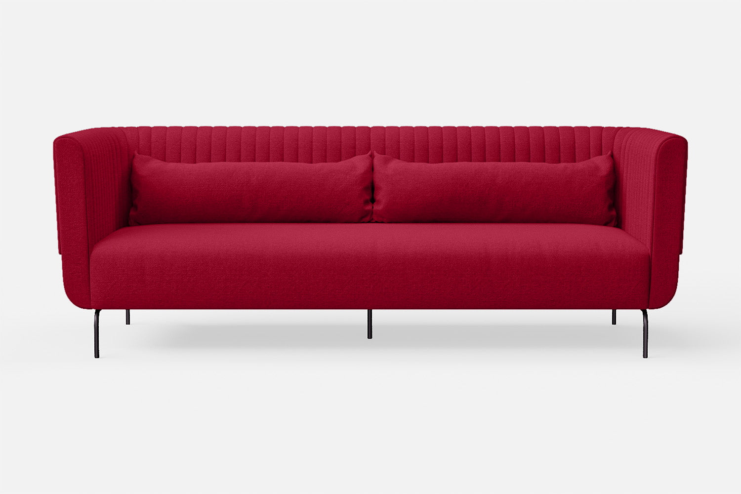 Jackson 3 Seater Sofa Red Linen Fabric