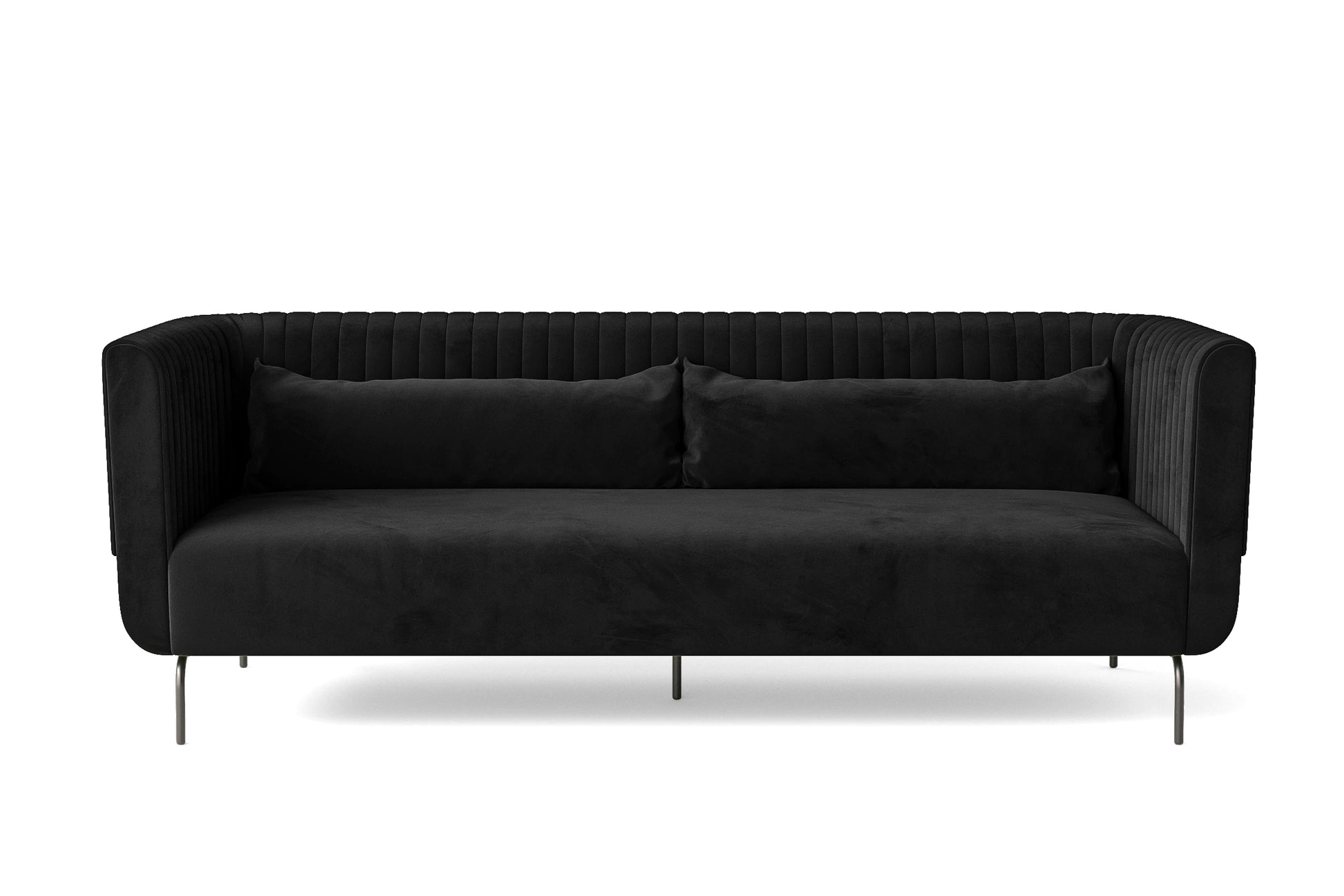 Jackson 3 Seater Sofa Black Velvet