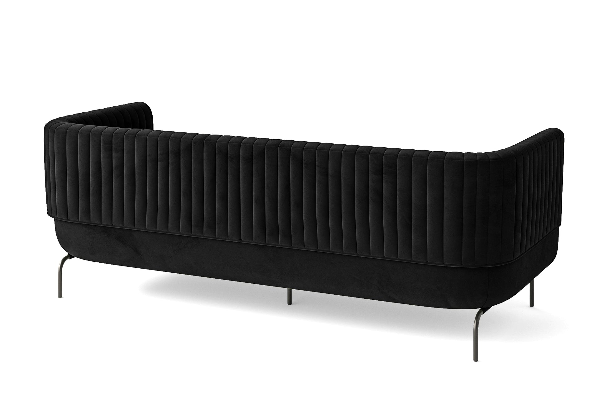 Jackson 3 Seater Sofa Black Velvet