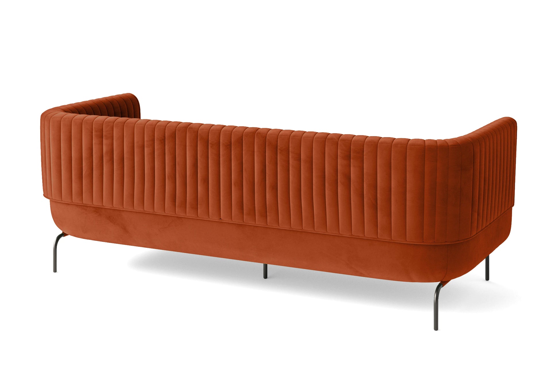 Jackson 3 Seater Sofa Orange Velvet