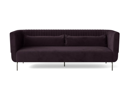 Jackson 3 Seater Sofa Purple Velvet