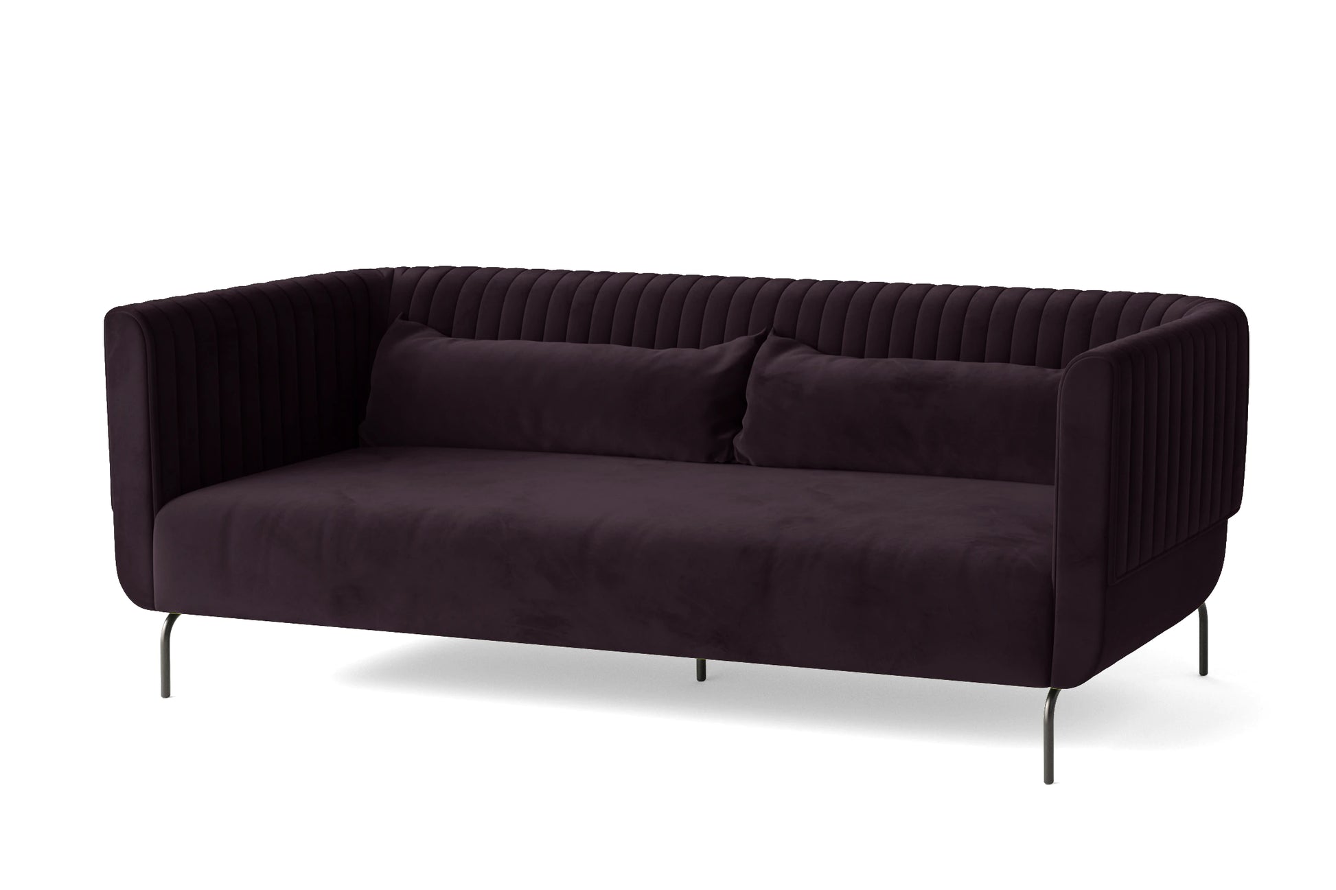 Jackson 3 Seater Sofa Purple Velvet