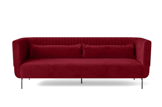 Jackson 3 Seater Sofa Red Velvet