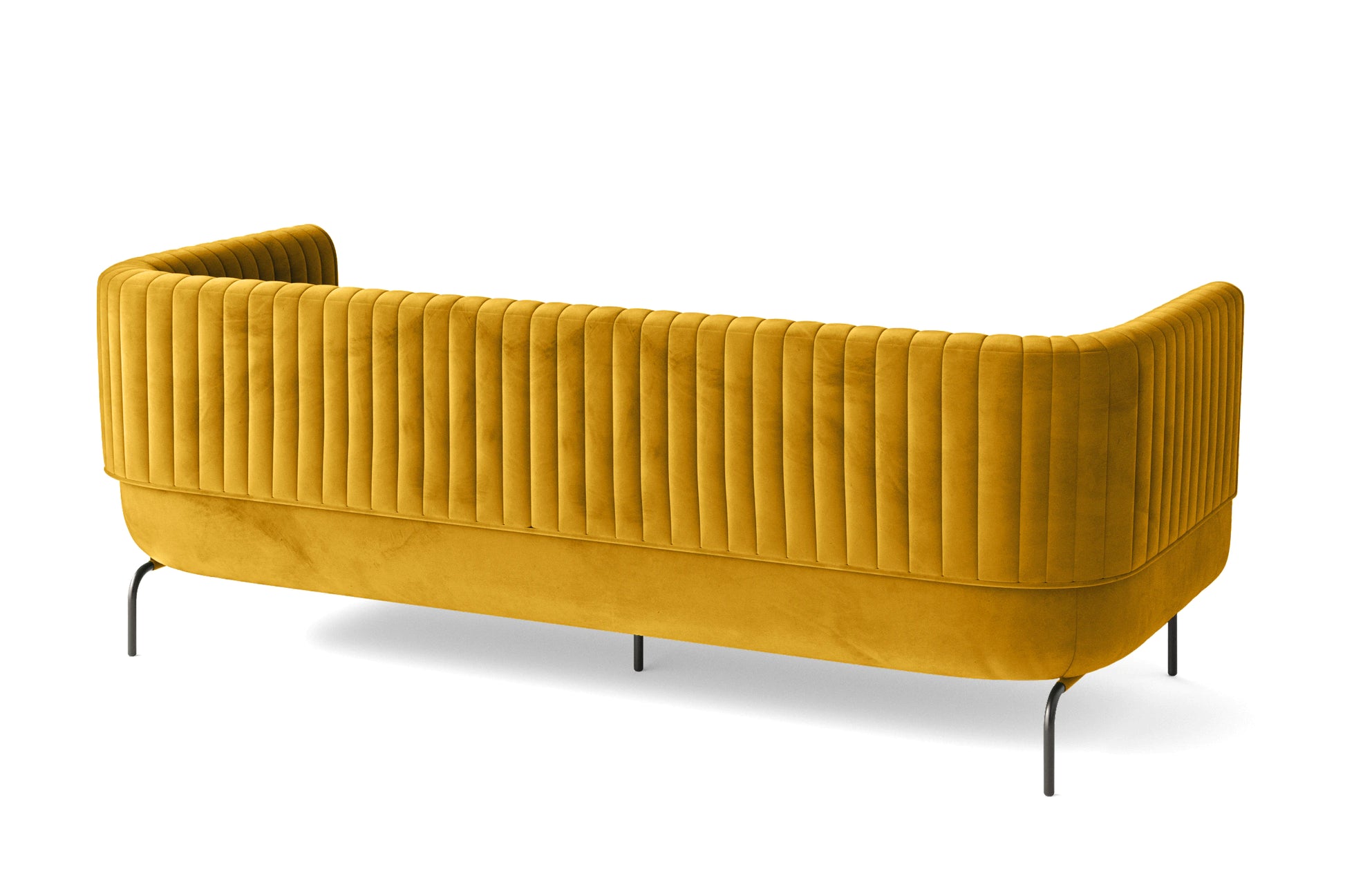 Jackson 3 Seater Sofa Yellow Velvet