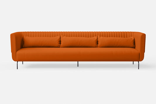 Jackson 4 Seater Sofa Orange Leather