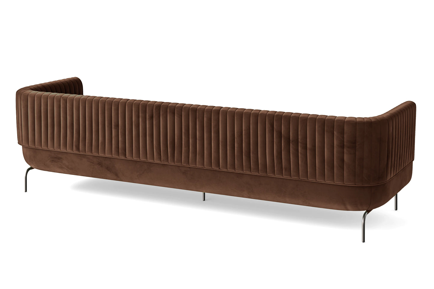 Jackson 4 Seater Sofa Coffee Brown Velvet