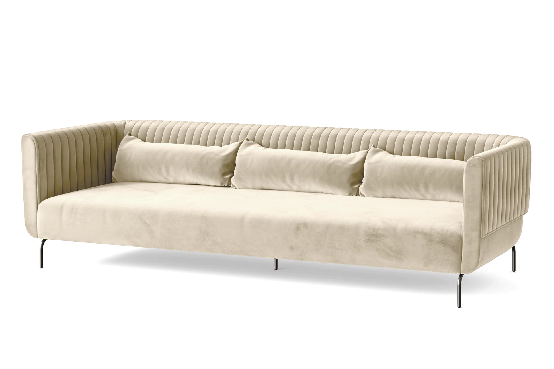 Jackson 4 Seater Sofa Cream Velvet