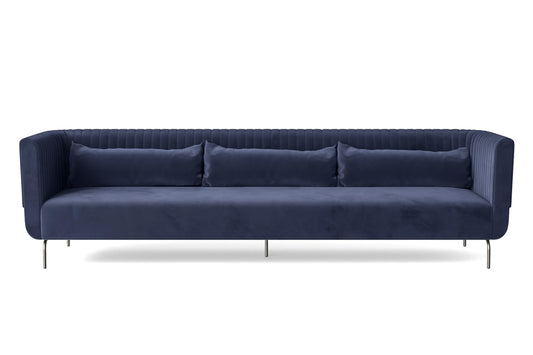 Jackson 4 Seater Sofa Dark Blue Velvet