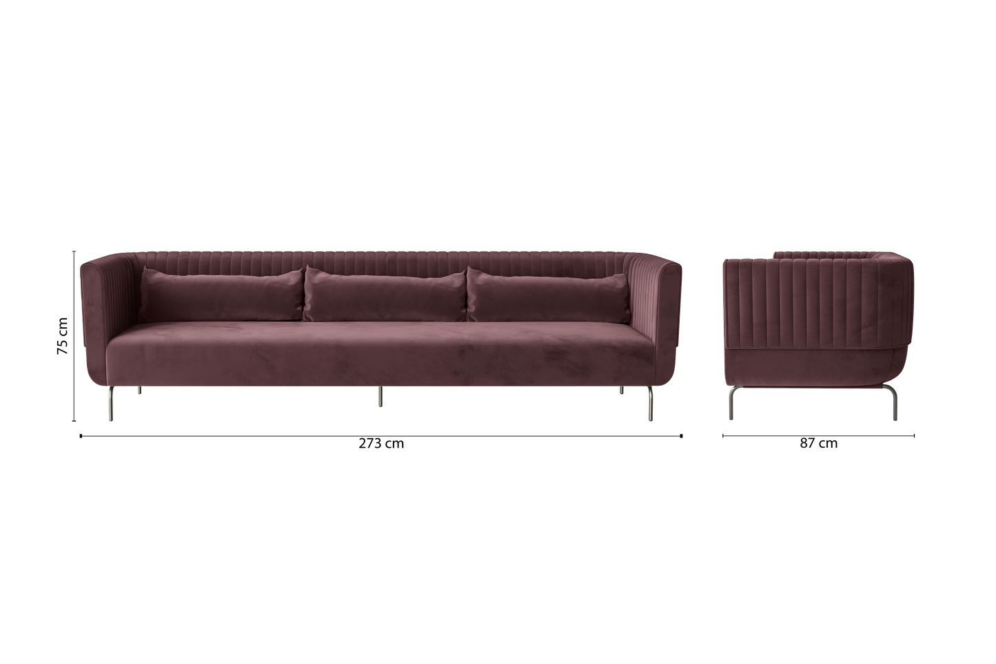 Jackson 4 Seater Sofa Grape Velvet