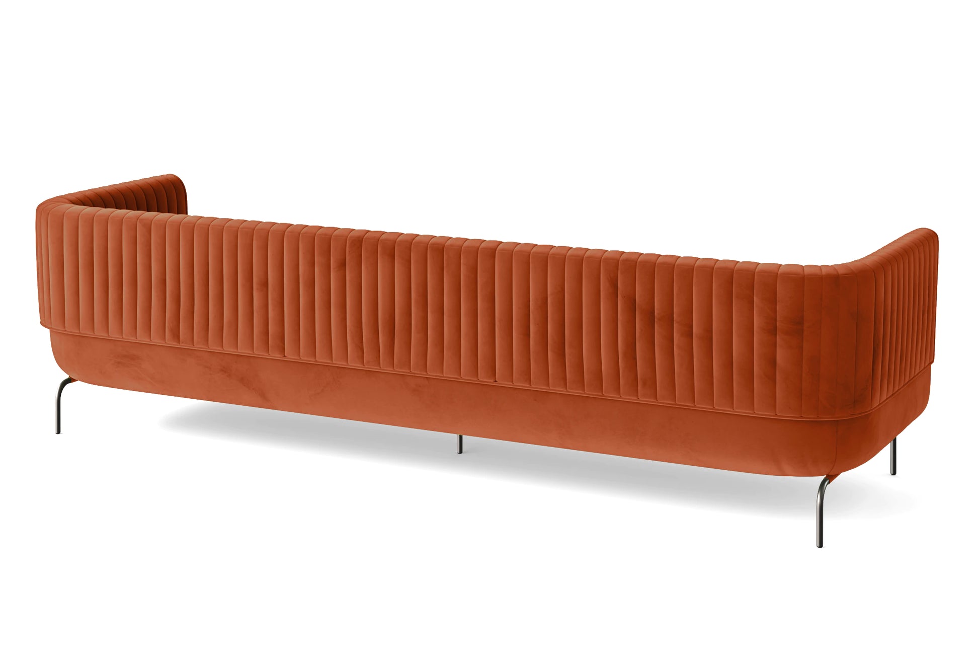 Jackson 4 Seater Sofa Orange Velvet