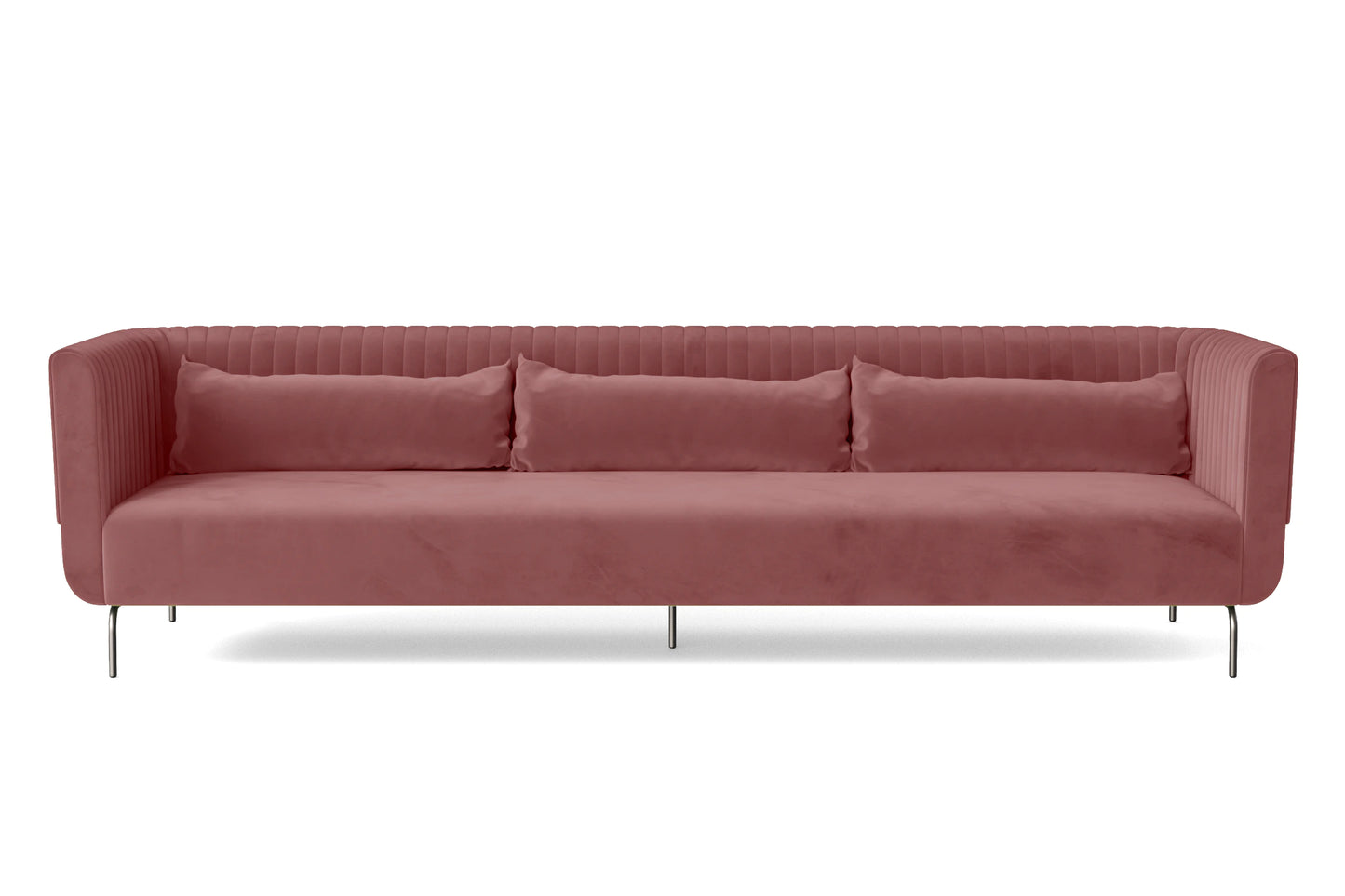 Jackson 4 Seater Sofa Pink Velvet