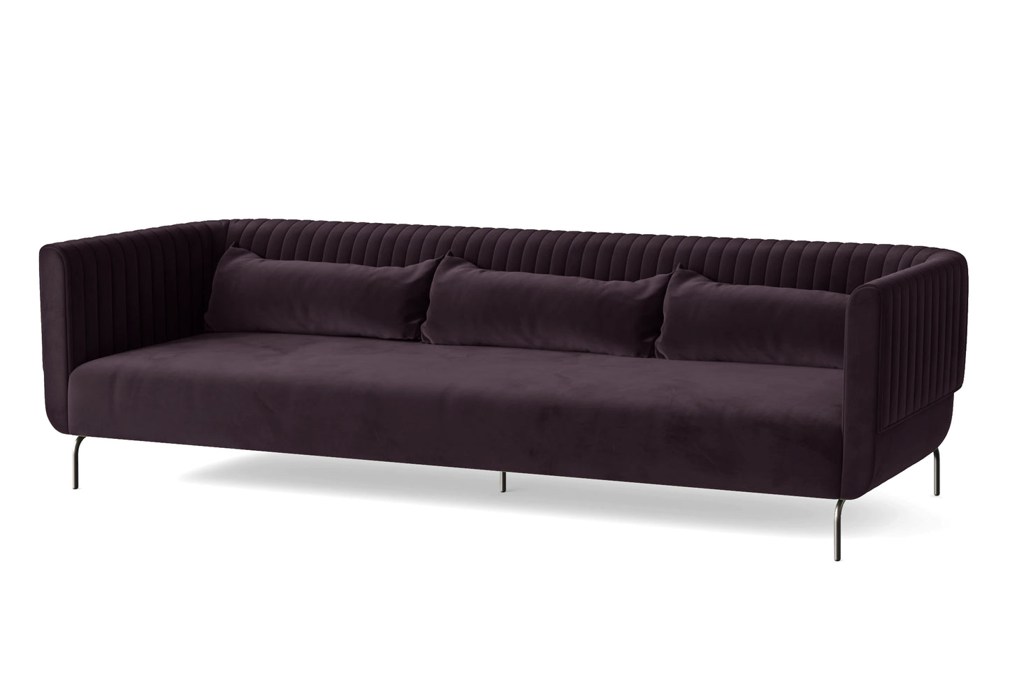 Jackson 4 Seater Sofa Purple Velvet