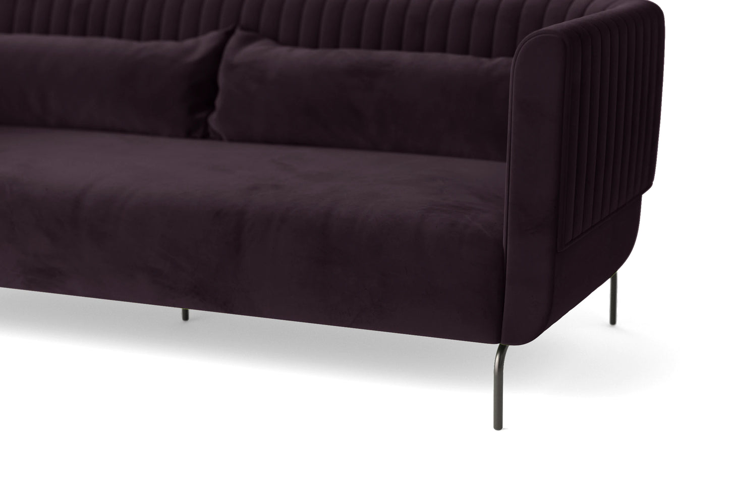 Jackson 4 Seater Sofa Purple Velvet