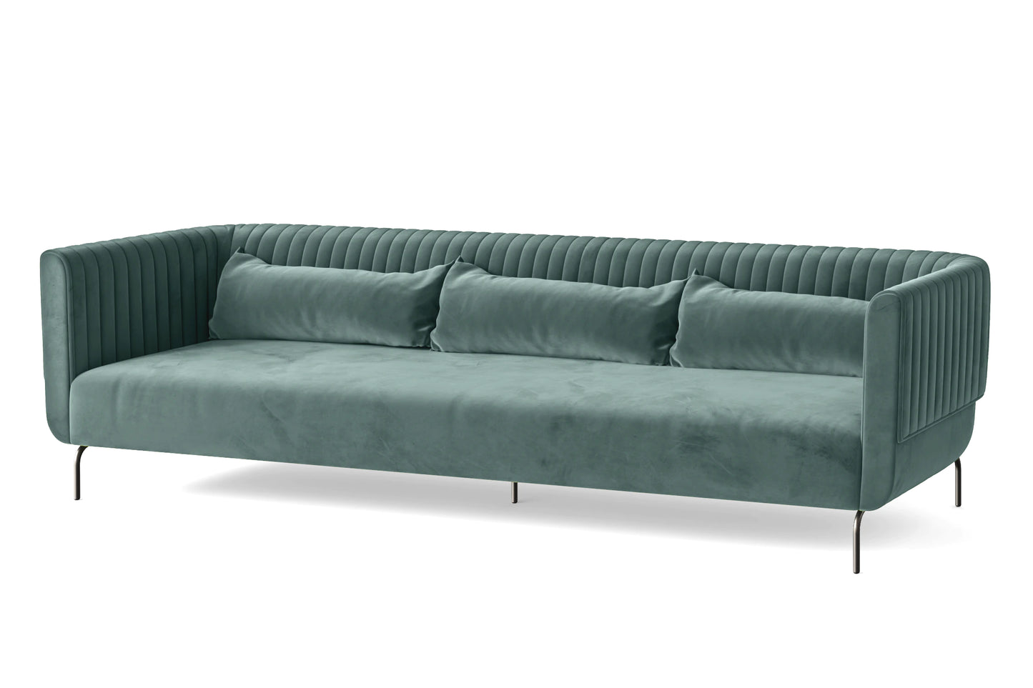 Jackson 4 Seater Sofa Teal Velvet