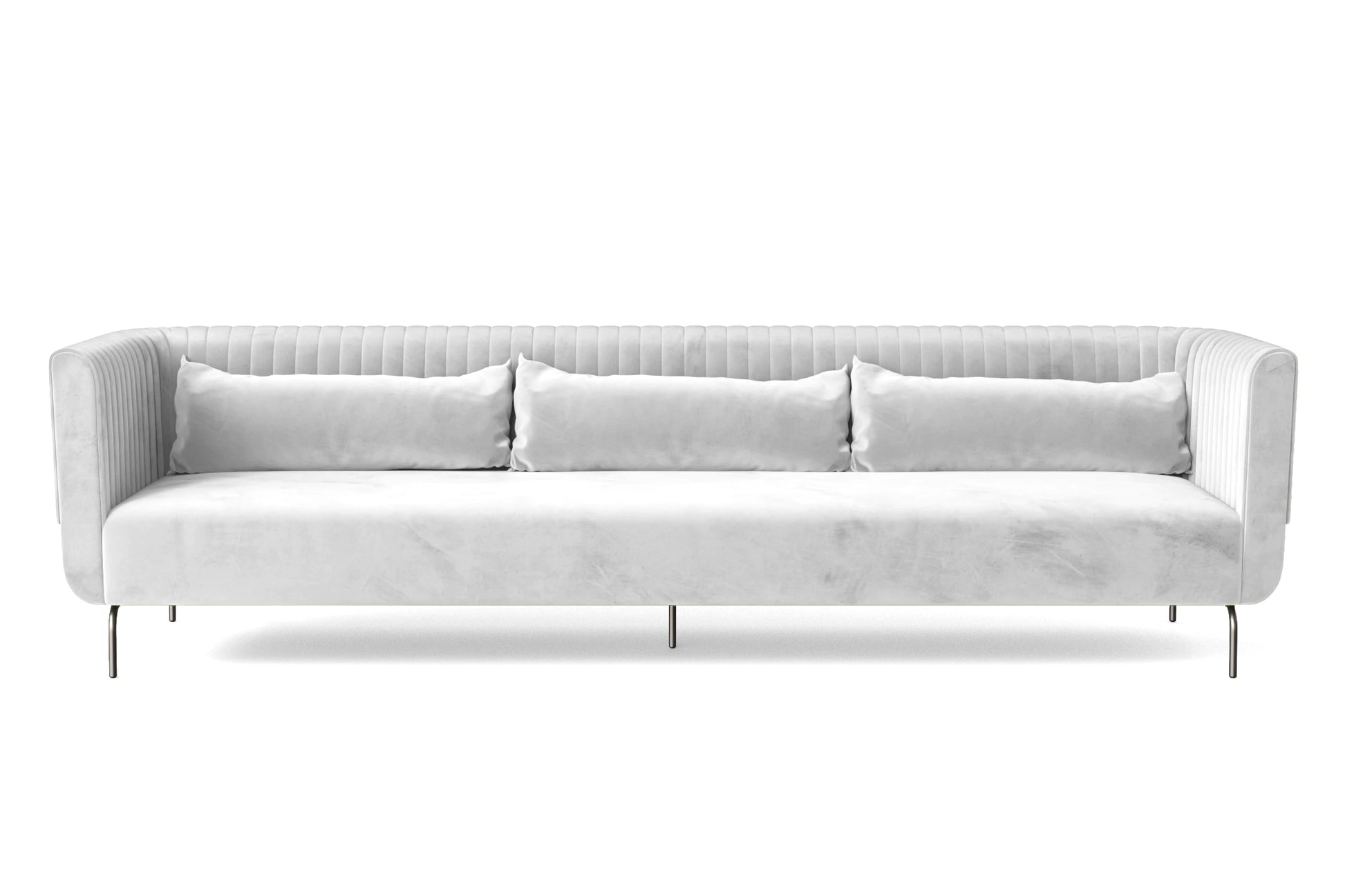 Jackson 4 Seater Sofa White Velvet