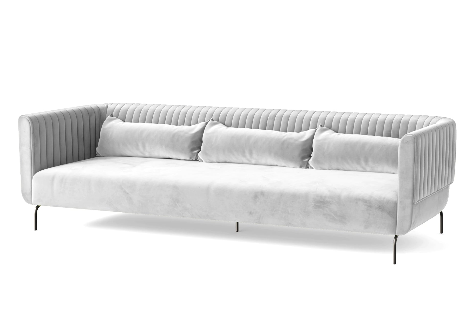 Jackson 4 Seater Sofa White Velvet