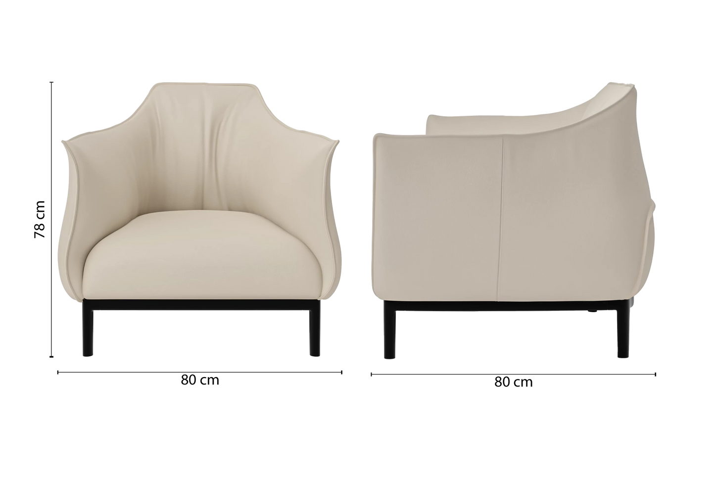 Lamezia Armchair Cream Leather