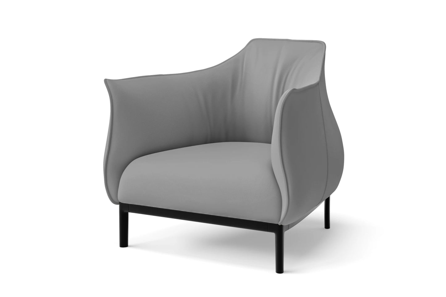 Lamezia Armchair Grey Leather