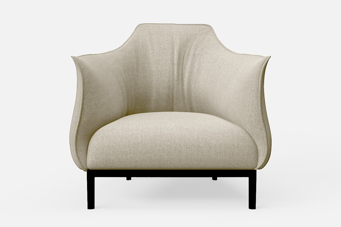 Lamezia Armchair Cream Linen Fabric