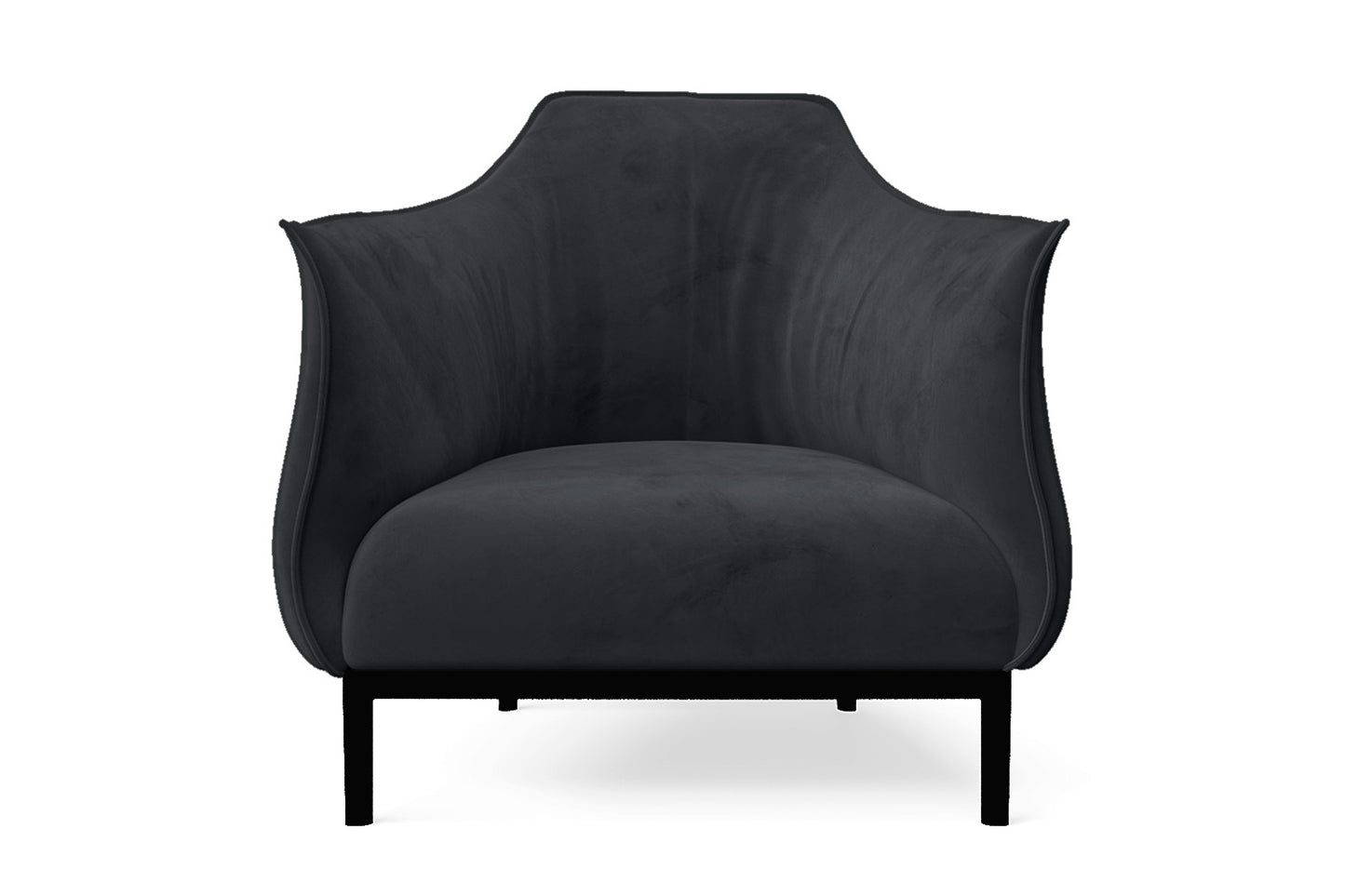 Lamezia Armchair Dark Grey Velvet