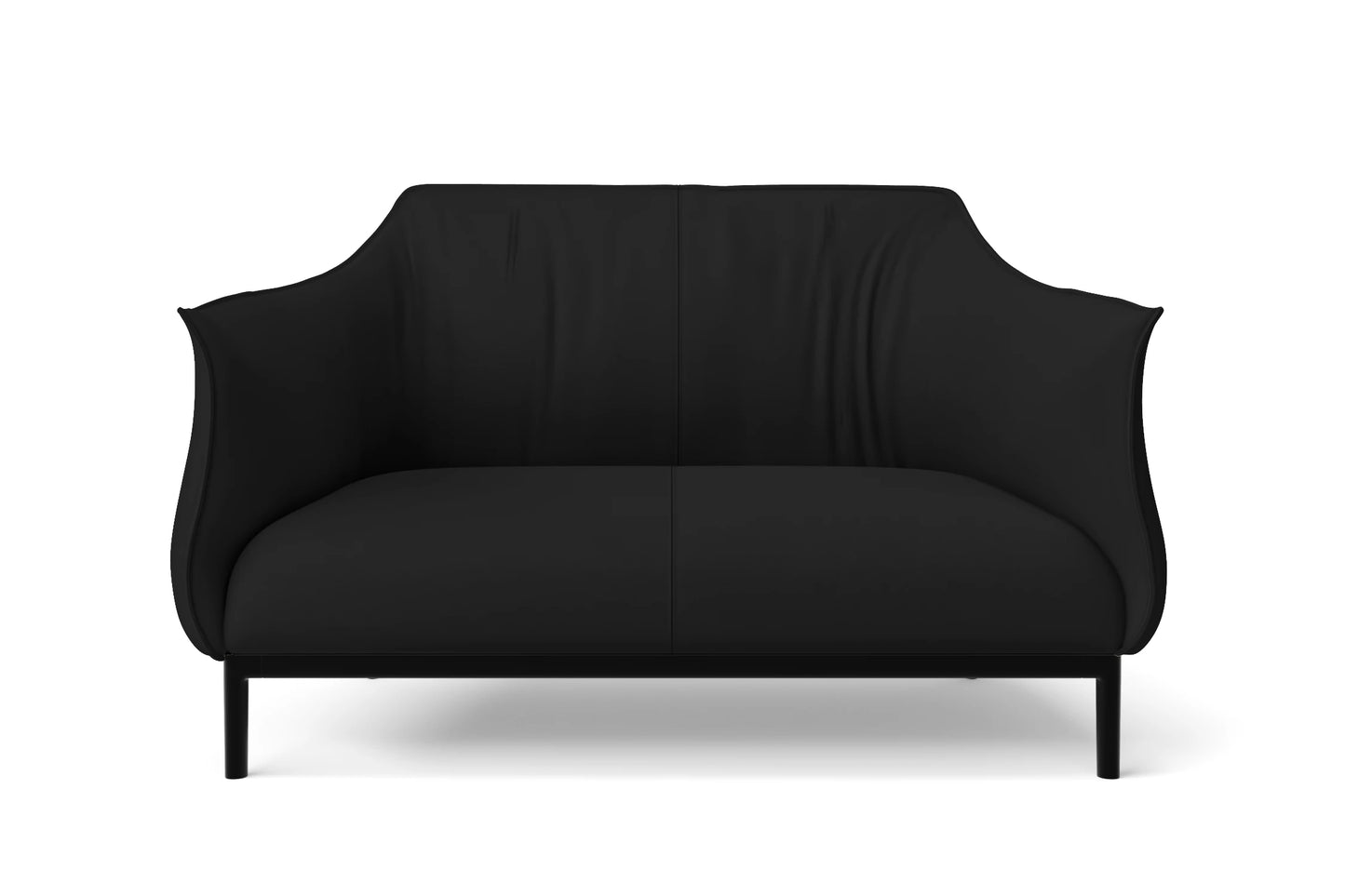 Lamezia 2 Seater Sofa Black Leather