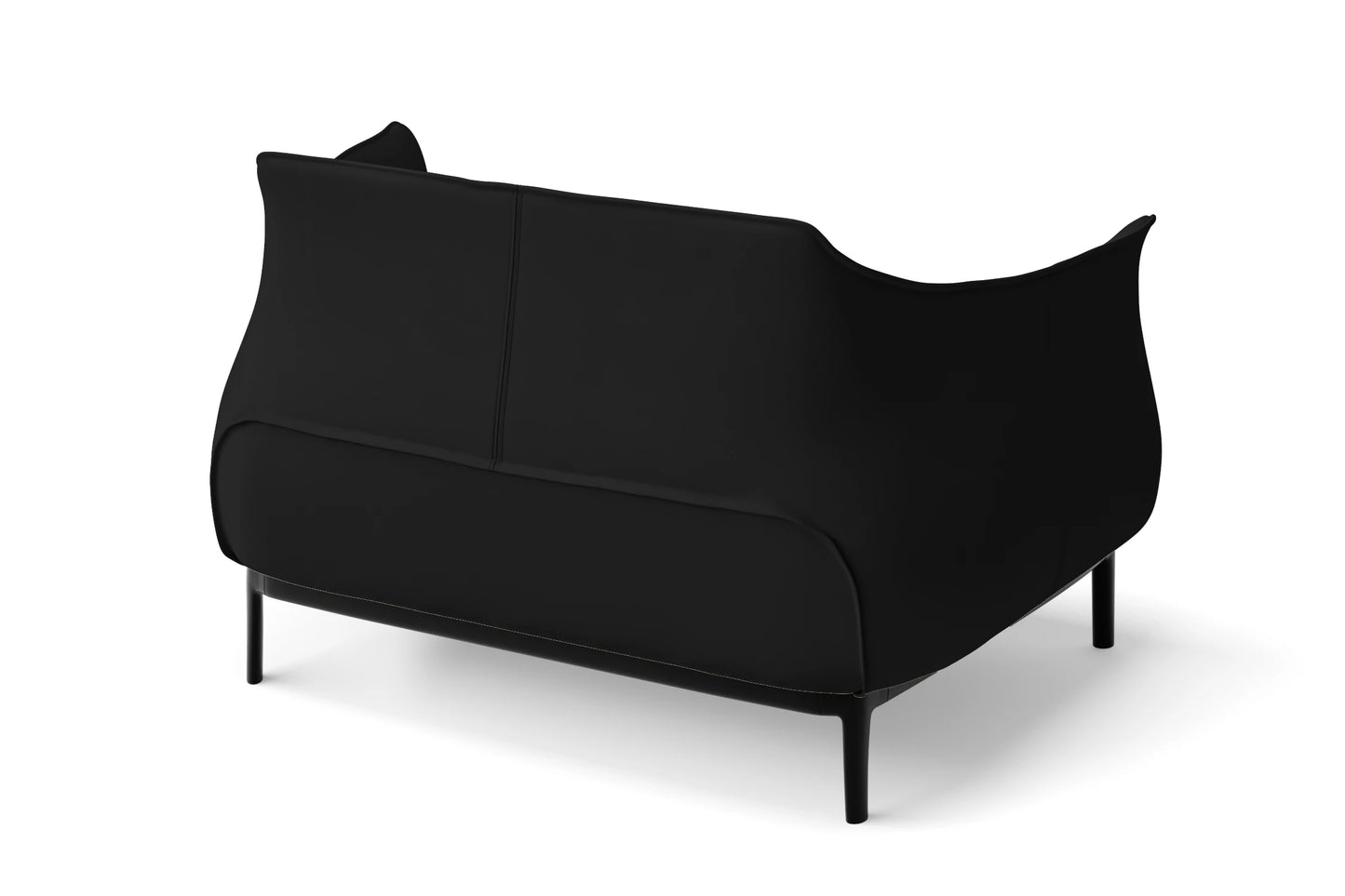 Lamezia 2 Seater Sofa Black Leather