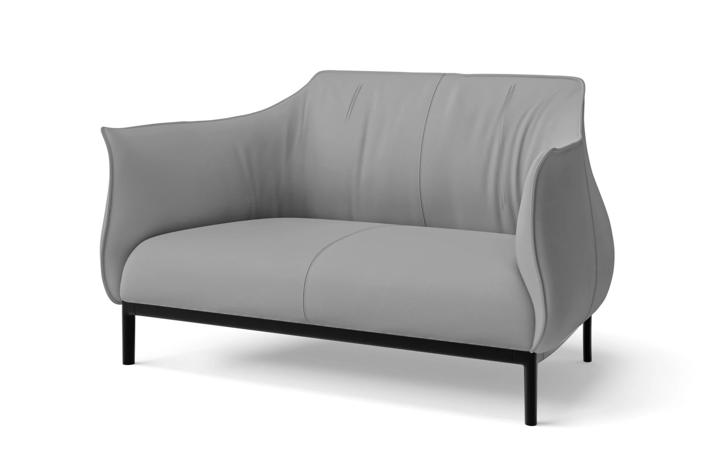 Lamezia 2 Seater Sofa Grey Leather