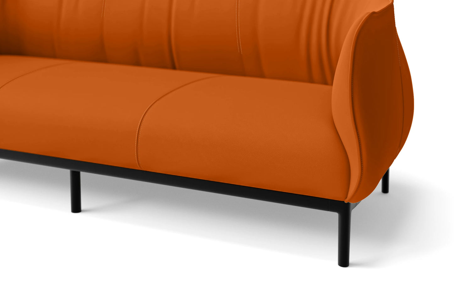 Lamezia 2 Seater Sofa Orange Leather