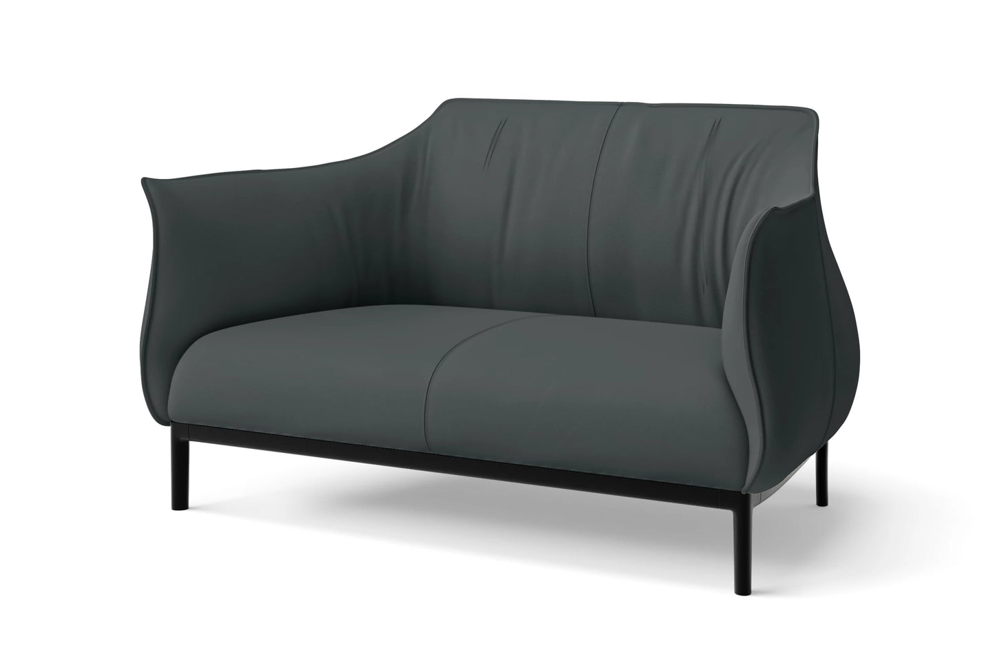 Lamezia 2 Seater Sofa Slate Leather