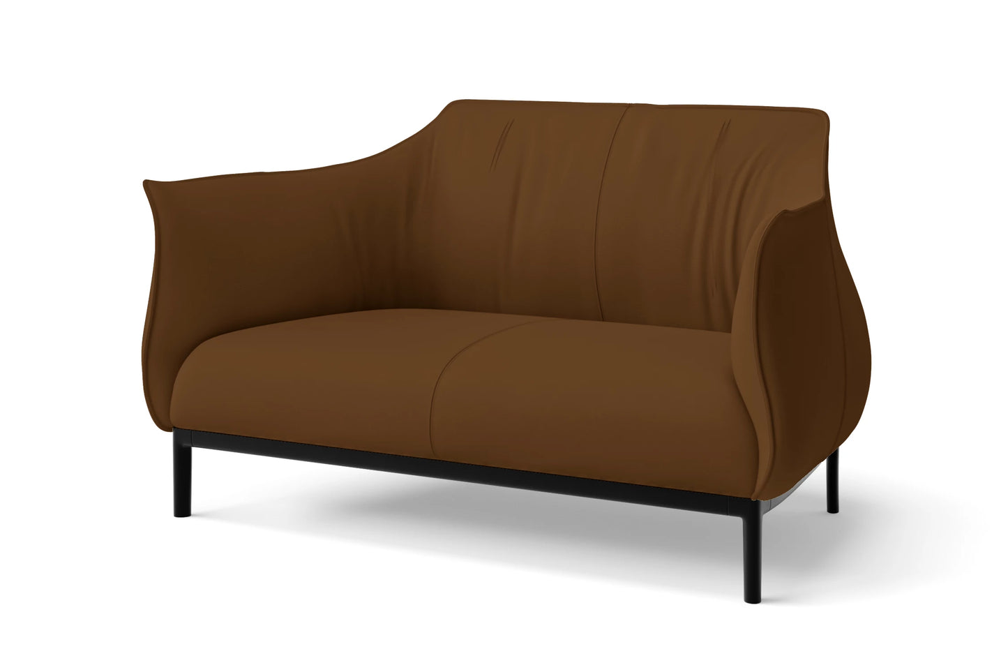 Lamezia 2 Seater Sofa Walnut Brown Leather