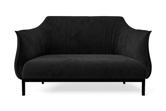 Lamezia 2 Seater Sofa Black Velvet