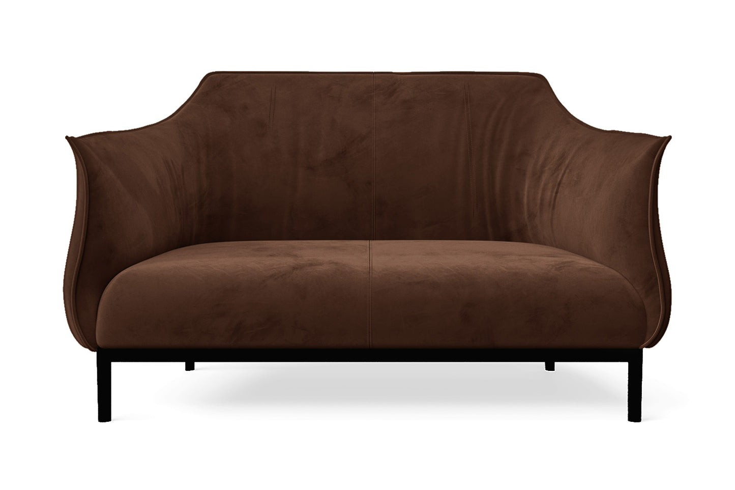 Lamezia 2 Seater Sofa Coffee Brown Velvet