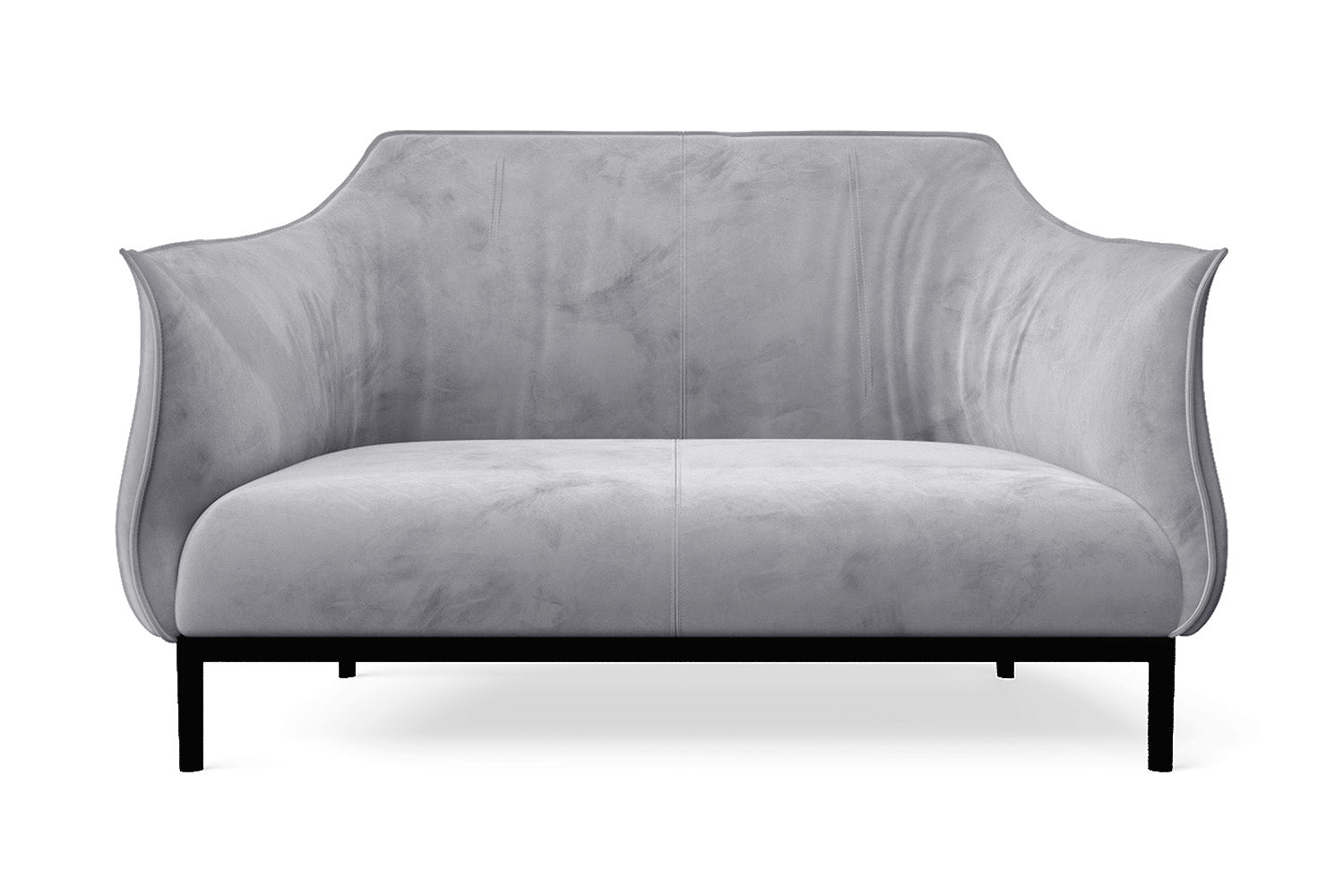 Lamezia 2 Seater Sofa Silver Velvet