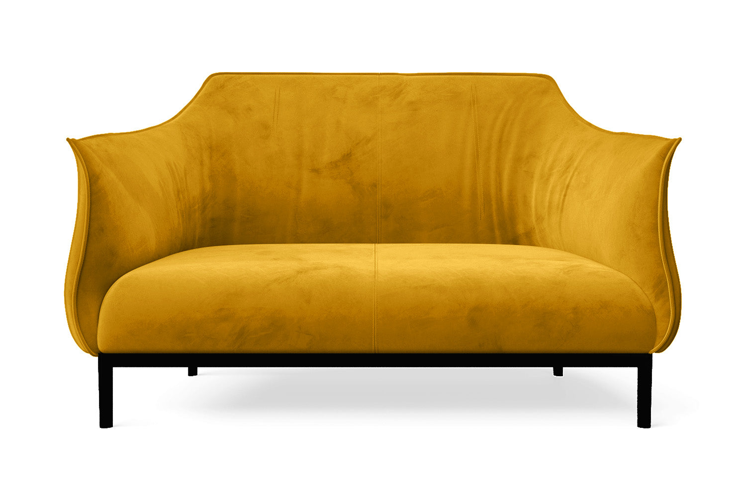 Lamezia 2 Seater Sofa Yellow Velvet