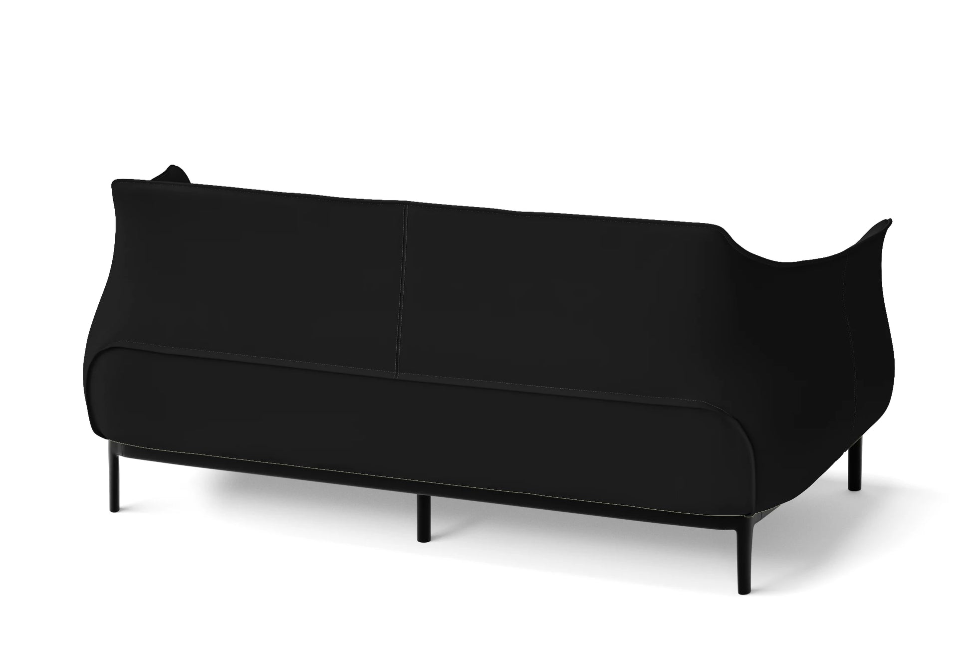 Lamezia 3 Seater Sofa Black Leather