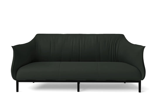 Lamezia 3 Seater Sofa Green Leather