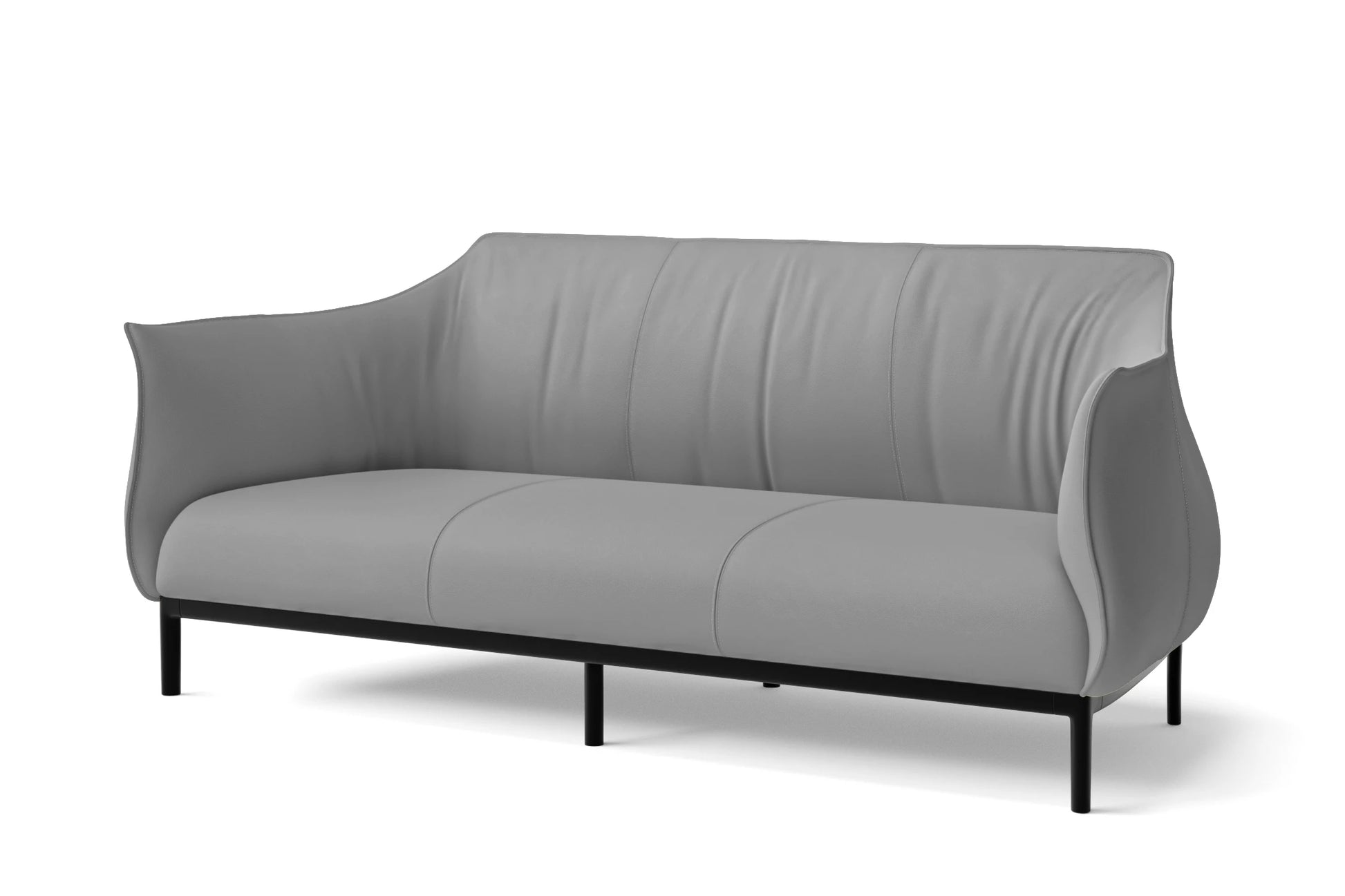 Lamezia 3 Seater Sofa Grey Leather