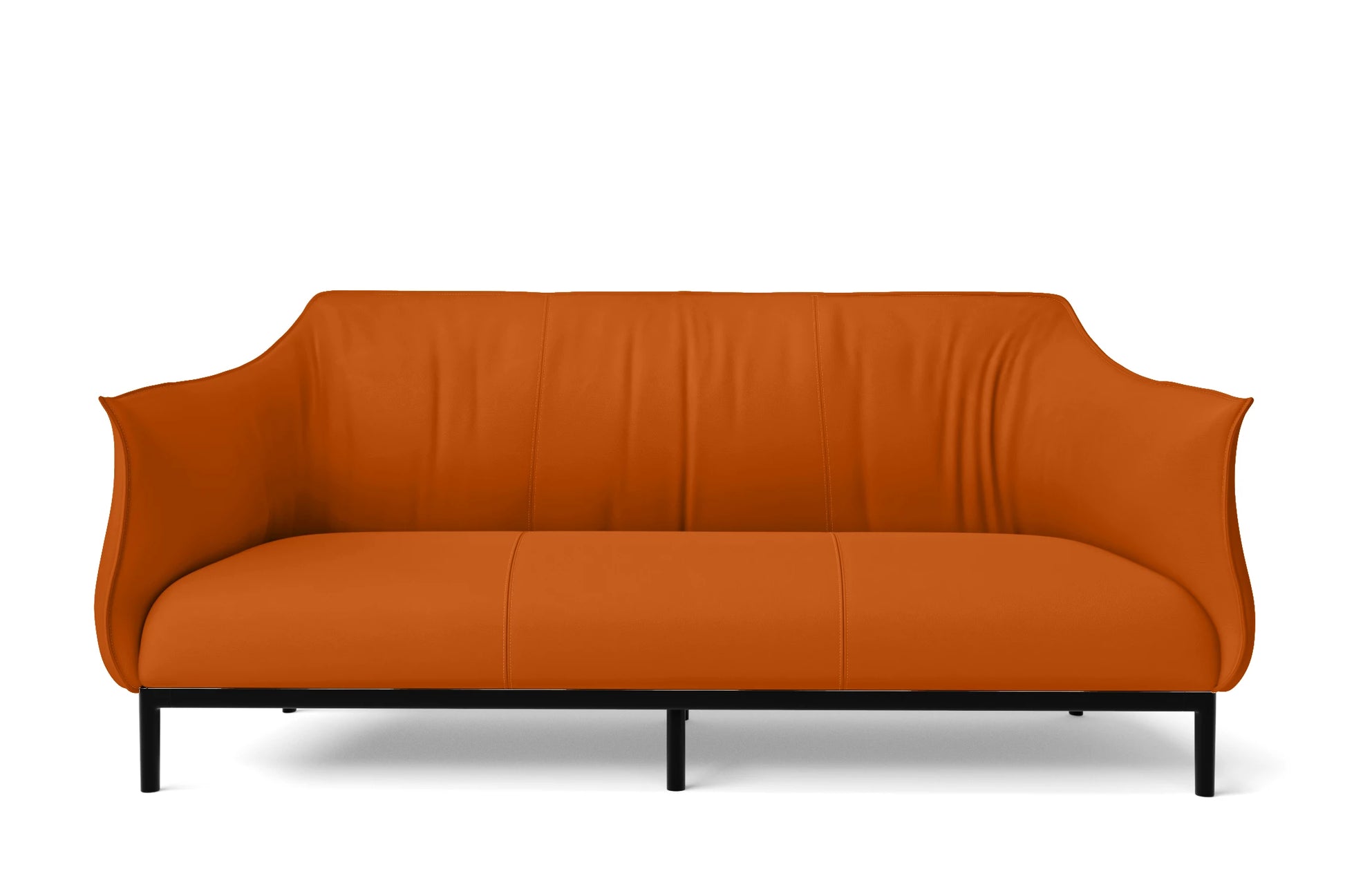 Lamezia 3 Seater Sofa Orange Leather