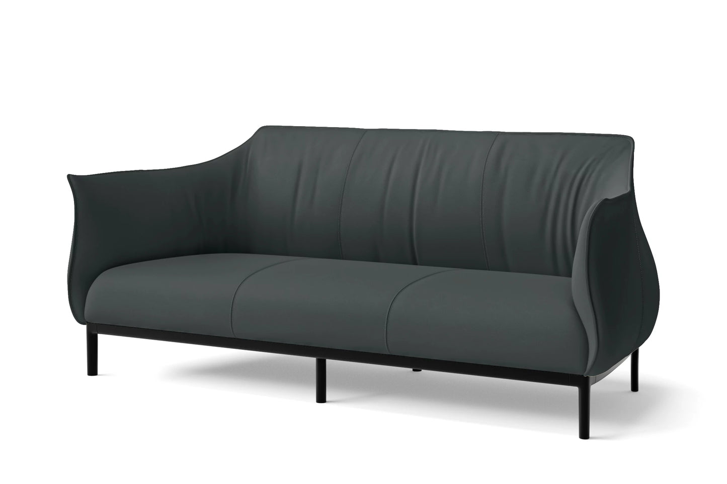 Lamezia 3 Seater Sofa Slate Leather